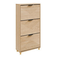 SCHUHSCHRANK mit 3 Schubladen 60x24x120cm Modern - Eichefarben, Holzwerkstoff (24/120/60cm) - SoBuy