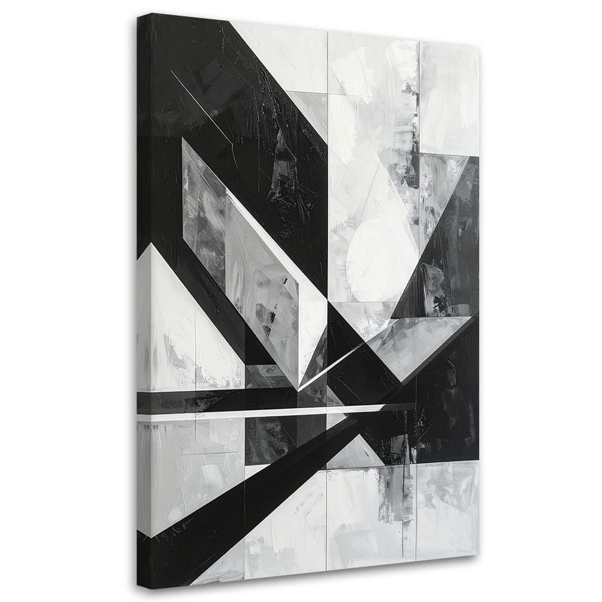 LEINWANDBILD 3D und geometrisch 60x90cm - Grau, Textil (60/90cm) - Feeby