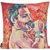 KISSENHÜLLE STARS - Rot/Multicolor, Textil (45/45cm) - Yve! decoration