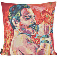 KISSENHÜLLE STARS - Rot/Multicolor, Textil (45/45cm) - Yve! decoration