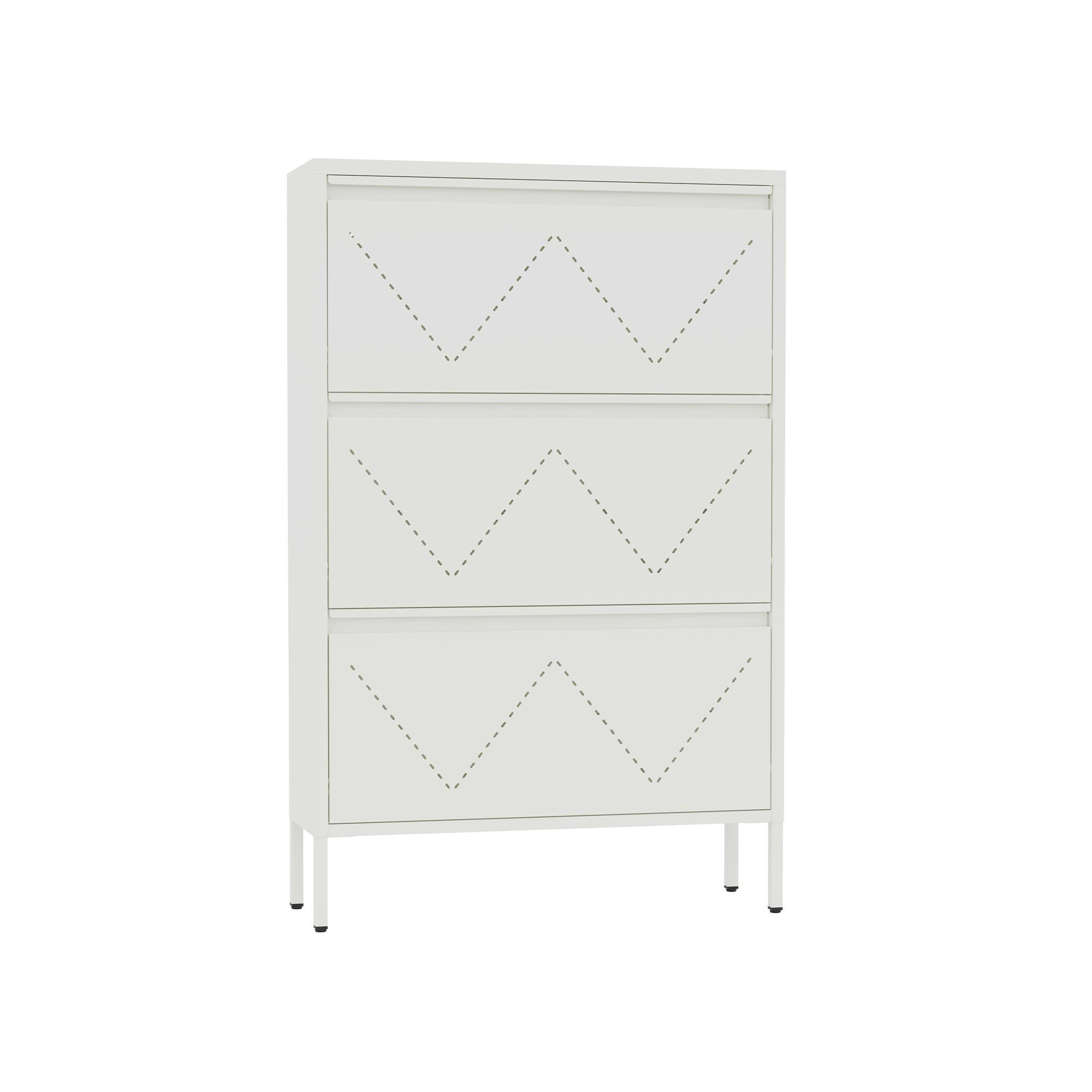 Mobili Rebecca Schuhschrank Weiß 80x125x26 cm