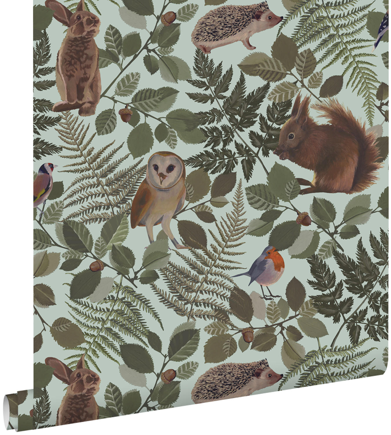 TAPETE Waldtiere 53 cm x 10.05 m - Grün, Papier (53/0.1cm) - ESTAhome