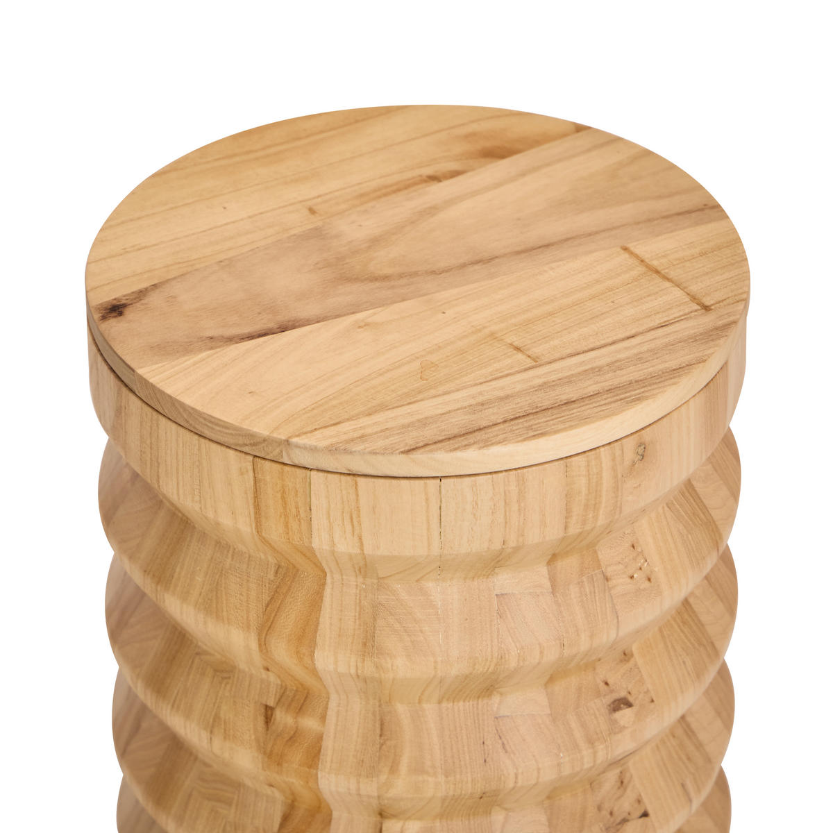POUF Holz Braun - Braun, Textil (34.5/42/34.5cm) - Nordlys