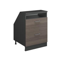 ORMARIĆ ZA KOSI KROV S LADICAMA Rion Plemenita Siva 60 x 81.6 cm s 2 ladice, korpus ormara dubine 60 cm - siva/antracit, drvni materijal (60/83.8/60cm) - Vicco