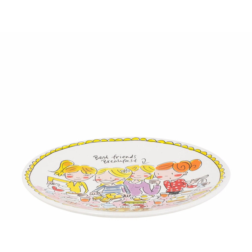 TELLER Girls in Bunt - Ø 22cm - Multicolor, Keramik (21.8/21.8/2.5cm) - Blond Amsterdam