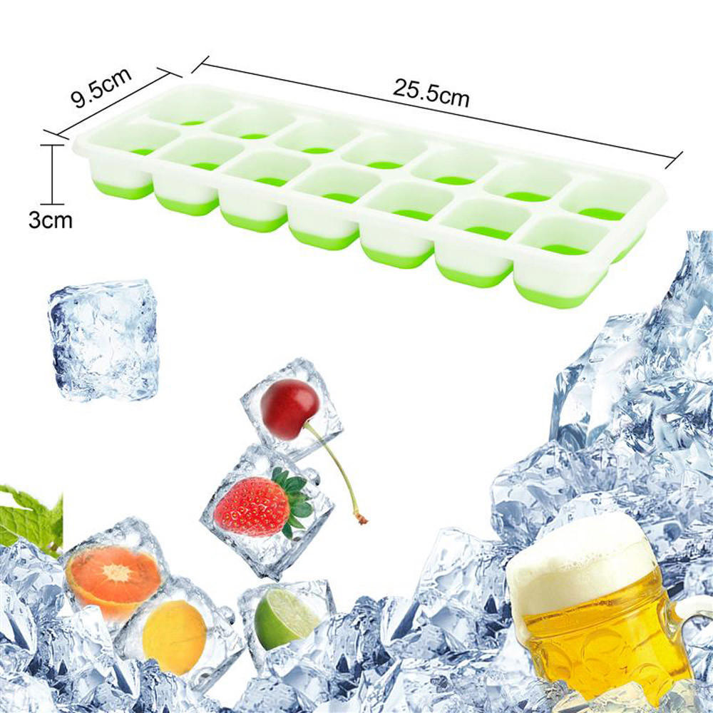 EISWÜRFELFORM 4er Set - Grün, Kunststoff (9.9/2.9/25.5cm) - Intirilife
