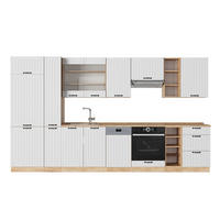 KUCHYNKA Fame-Line Biely vidiecky dom 355 cm , AP Oak - biela/dub medový, kompozitné drevo (355/206.8/60cm) - Vicco