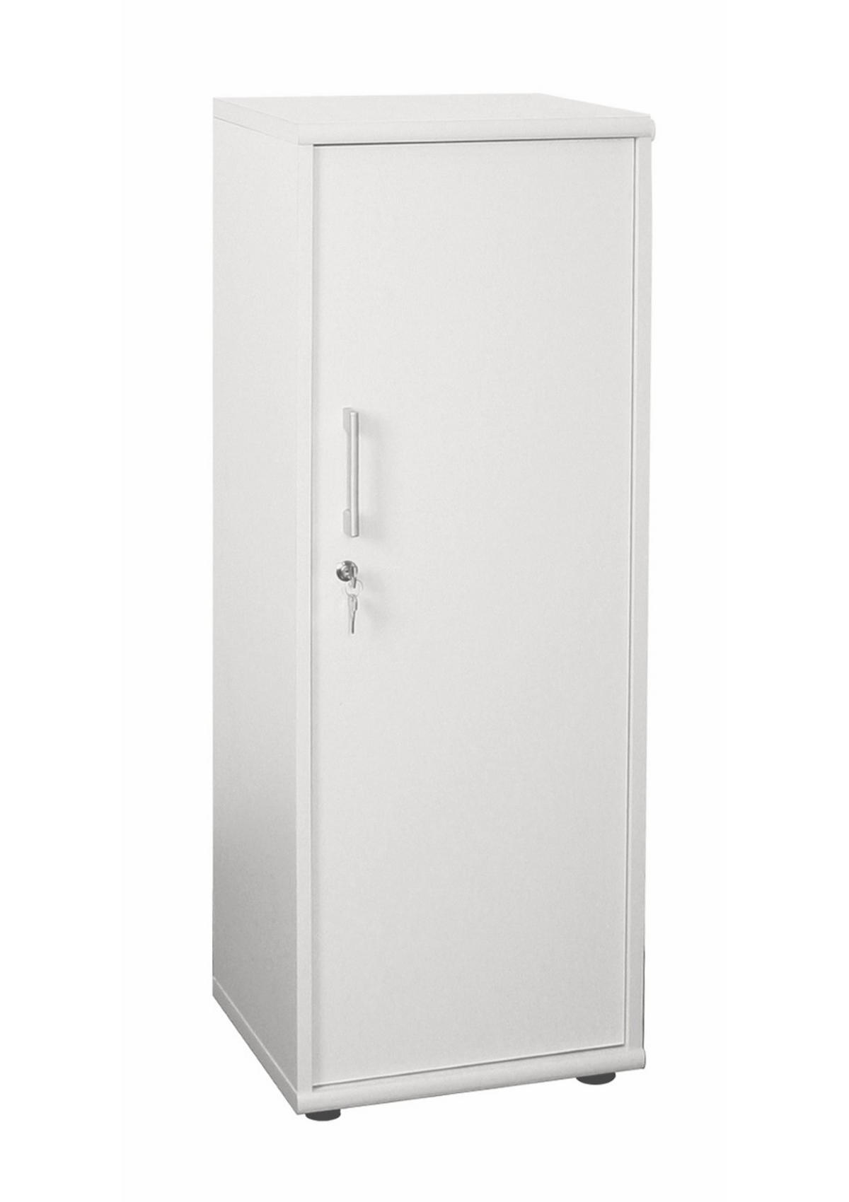 AKTENSCHRANK Tiger Slim 110x40x34 cm 3 Fächern & 1 Flügeltür Weiß - Weiß, Holz (40/110/34cm) - PROREGAL