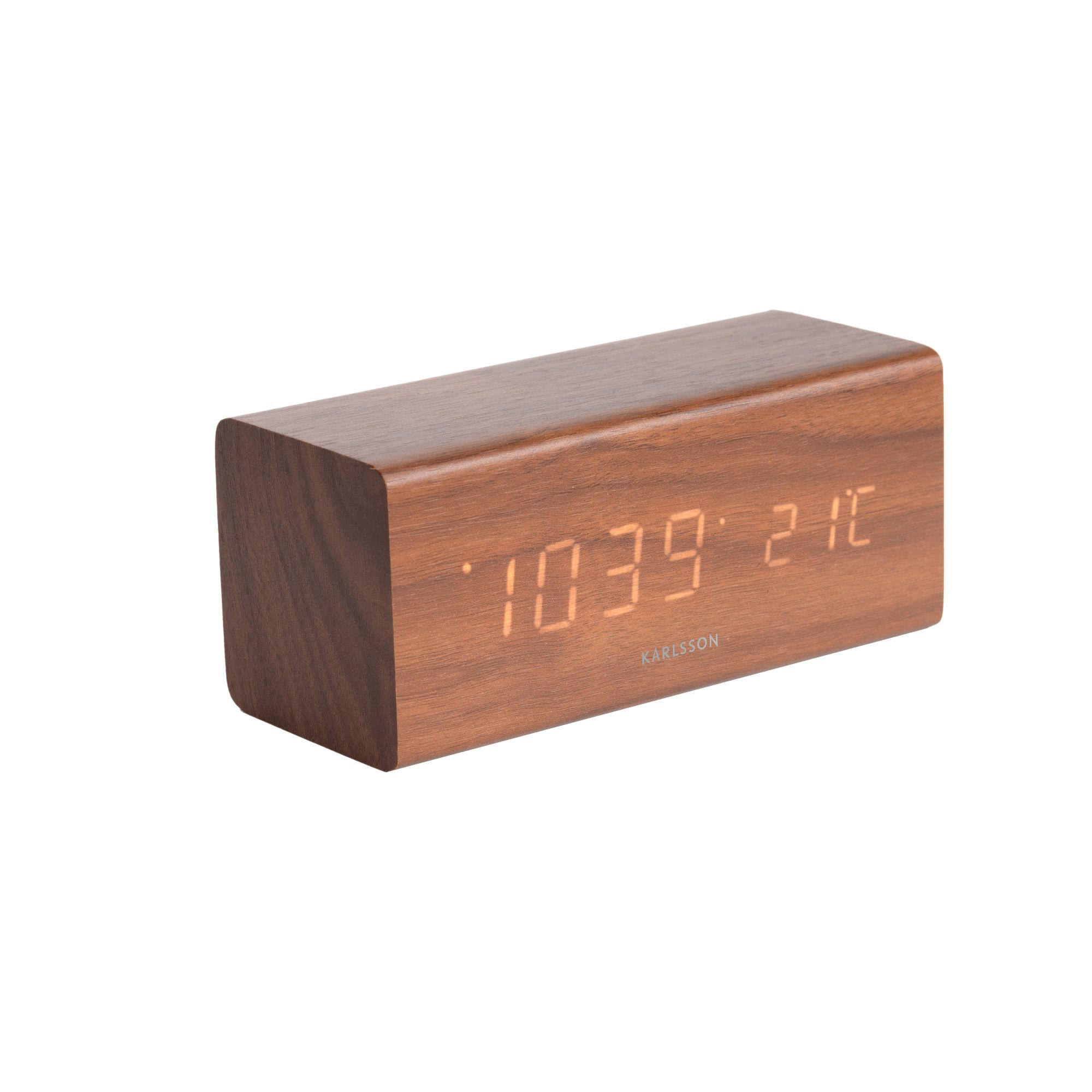 WECKER Braun 7.1/16/7 cm - Braun, Holz (16/7/7.1cm) - Karlsson