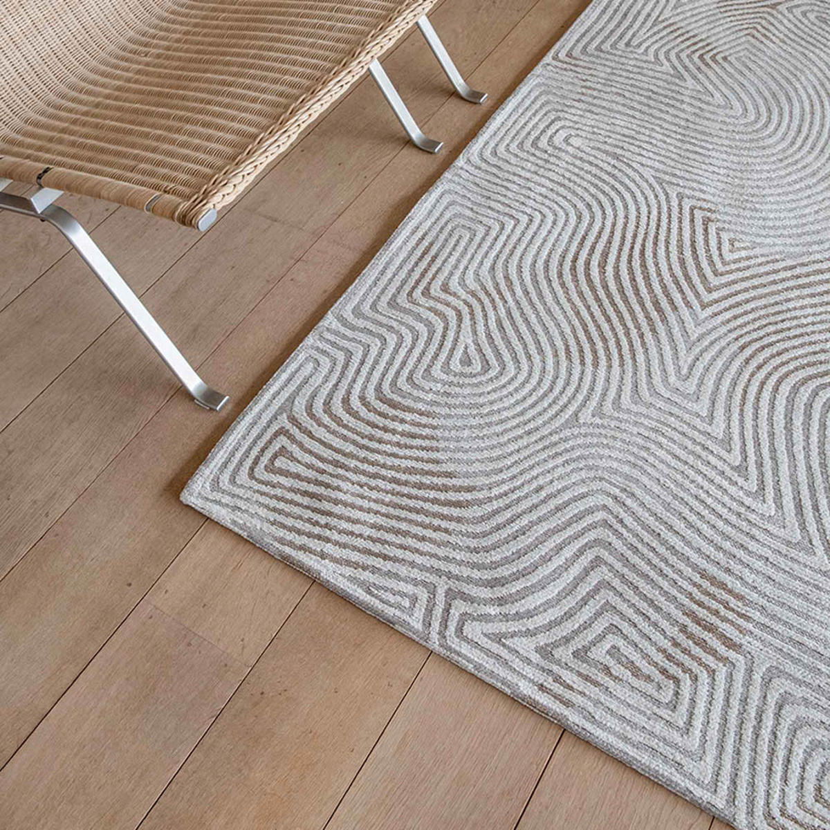 TEPPICH Oyster White Meditation Coral 80/150 cm - Grau, Textil (80/150cm) - Louis De Poortere