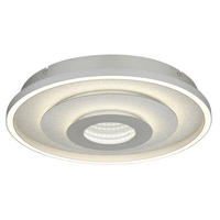 DECKENLEUCHTE MILES Metall silberfarben LED - Silberfarben, Metall (40/40/7.3cm) - Globo Lighting