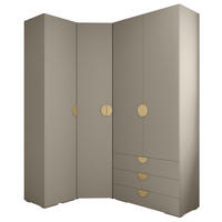GARDEROBEN-SET 236,7/181,7/47 - Kaschmir/Goldfarben, Holz/Kunststoff (181.7/236.7/47cm) - Abiks Möbel