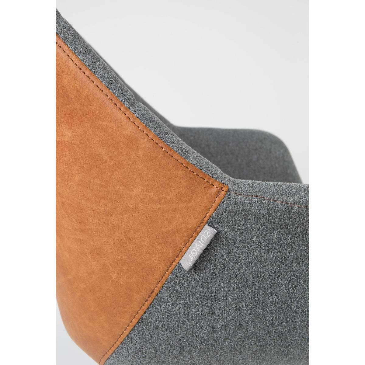BÜROSTUHL Doulton Armlehne Vintage Braun - Braun, Textil (67/79/63cm) - Zuiver