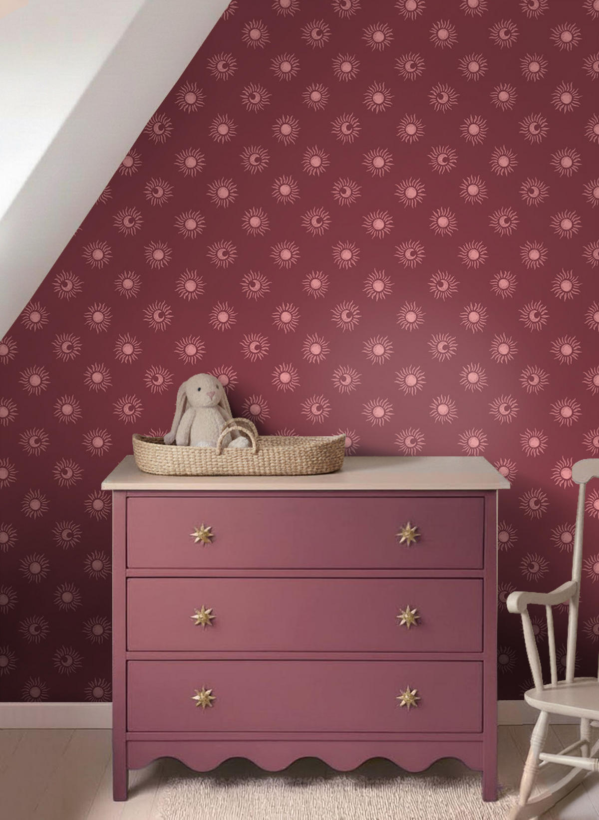 TAPETE Sonnchen 50 x 900 cm - Rot, Papier (50/900cm) - ESTAhome