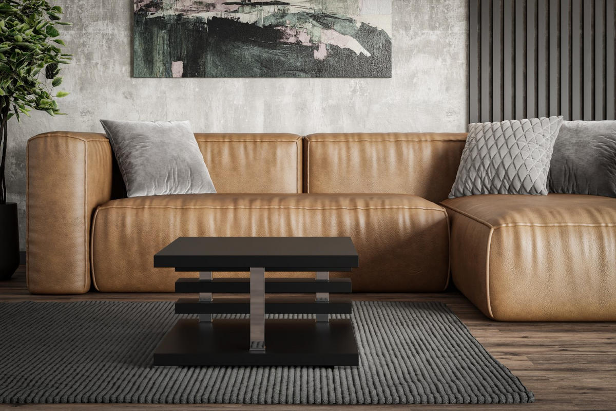 KAFFEETISCH 60x60x32 cm - Schwarz - YOTO - Schwarz, Holzwerkstoff (60/60/32cm) - ALTDECOR