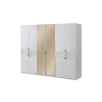 KLEIDERSCHRANK Bronz 6 trg. - Beige, Holzwerkstoff (260/215/60cm)