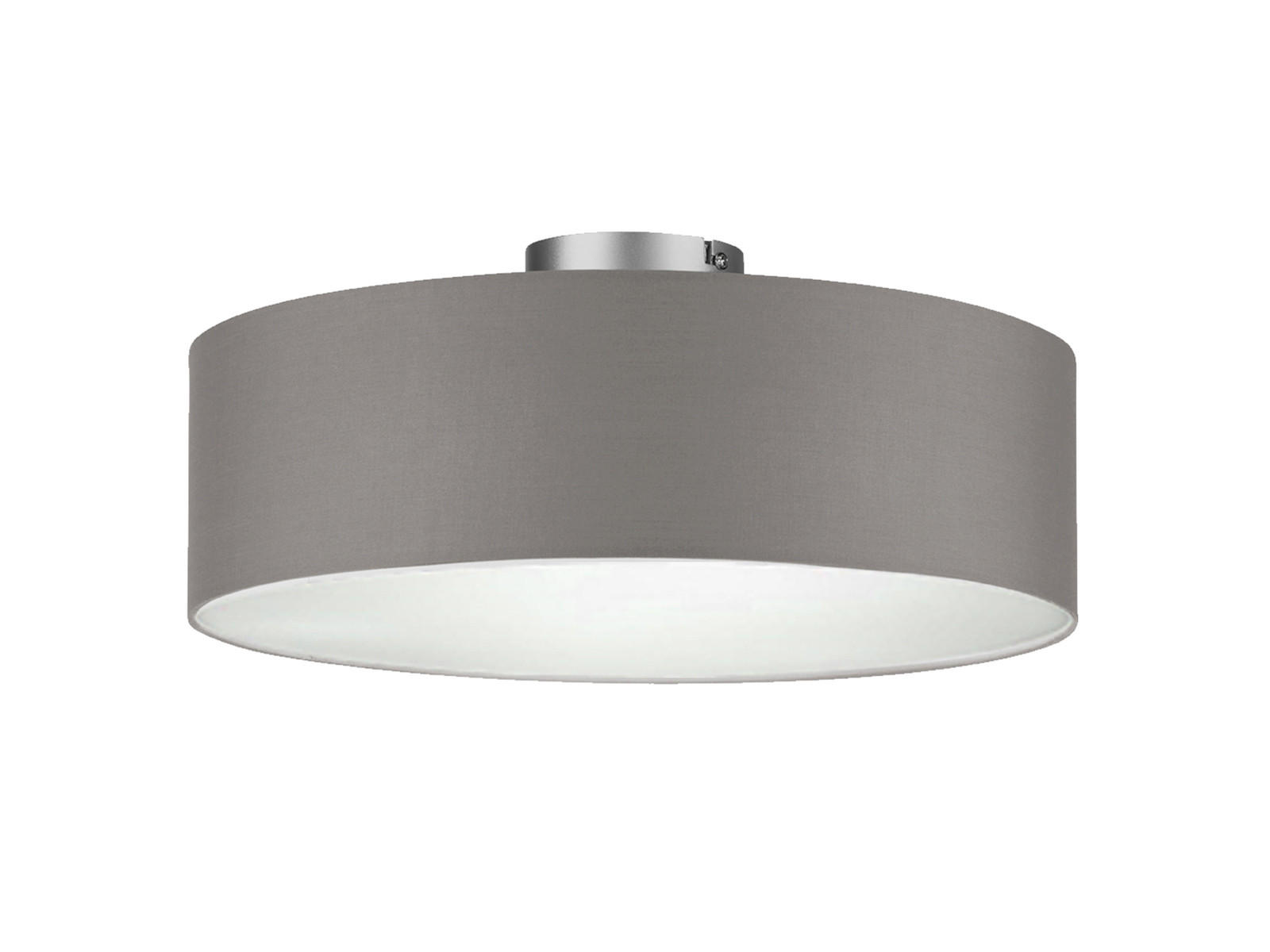 DECKENLAMPE Ø40cm, Lampenschirm Stoff Braun-Grau - Braun/Grau, Textil (40/40/19cm) - meineWunschleuchte