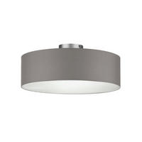 DECKENLAMPE Ø40cm, Lampenschirm Stoff Braun-Grau - Braun/Grau, Textil (40/40/19cm) - meineWunschleuchte
