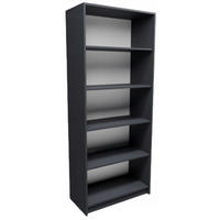 BÜCHERREGAL R6 Anthrazit 74/35/180 cm - Anthrazit, Holzwerkstoff (74/180/35cm) - Matkam Möbel