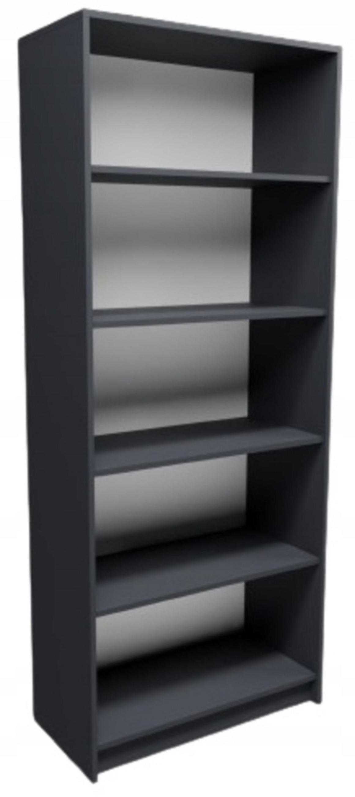 BÜCHERREGAL R6 Anthrazit 74/35/180 cm - Anthrazit, Holzwerkstoff (74/180/35cm) - Matkam Möbel