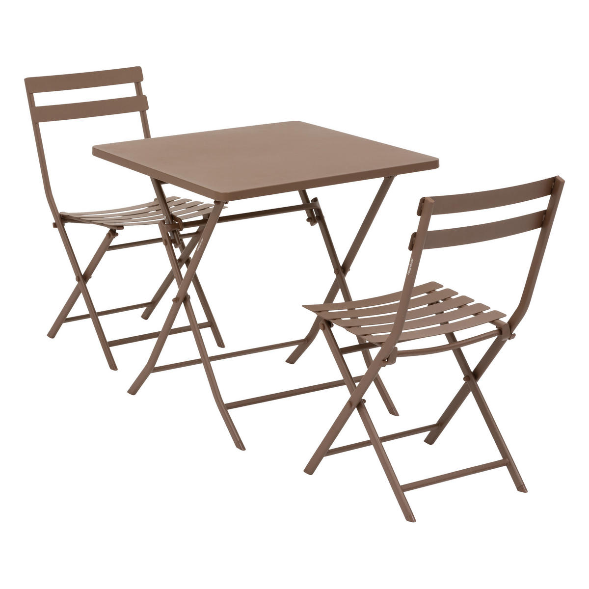 BALKONTISCH Greensboro 70 cm klappbar - Braun, Metall (70/70/71cm)
