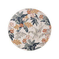 OUTDOORTEPPICH Flora Multicolor ø 320 cm rund - Creme, Kunststoff (320/320cm) - benuta