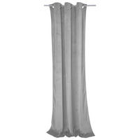 BLICKDICHTER ÖSENVORHANG French Velvet - Hellgrau, Textil (135/0.5/245cm) - Tom Tailor