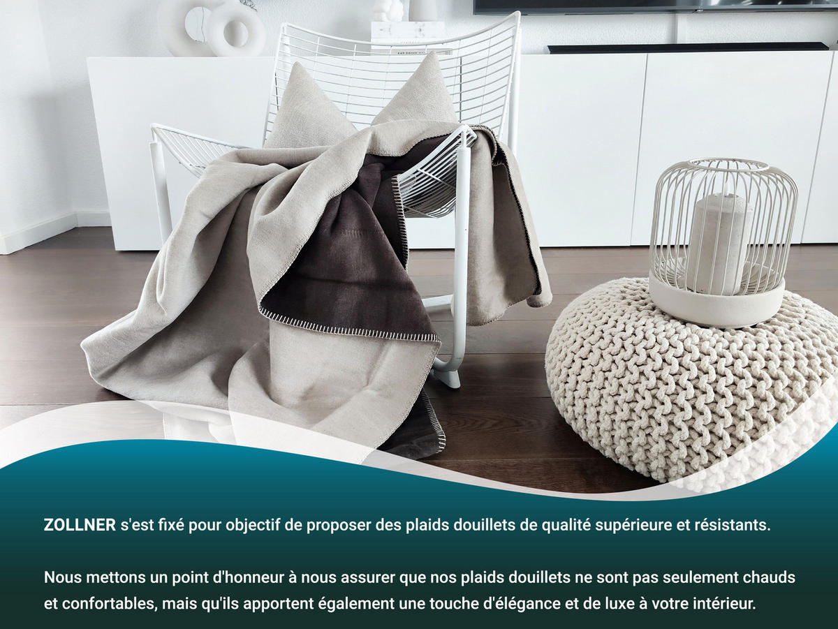 KUSCHELDECKE, 150x200 cm, 60% Baumwolle, 40% Polyacryl, Braun - Dunkelbraun, Naturmaterialien (150/200cm) - Zollner