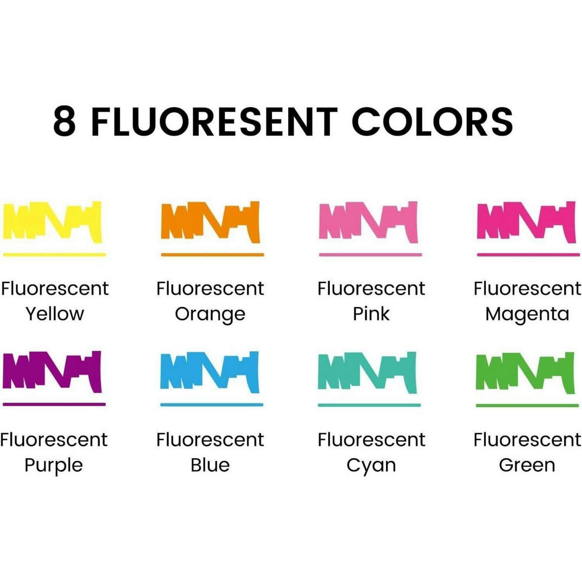 MARKER 8 Neon Farben Dual Tip - Multicolor, Kunststoff (1/1/15cm)