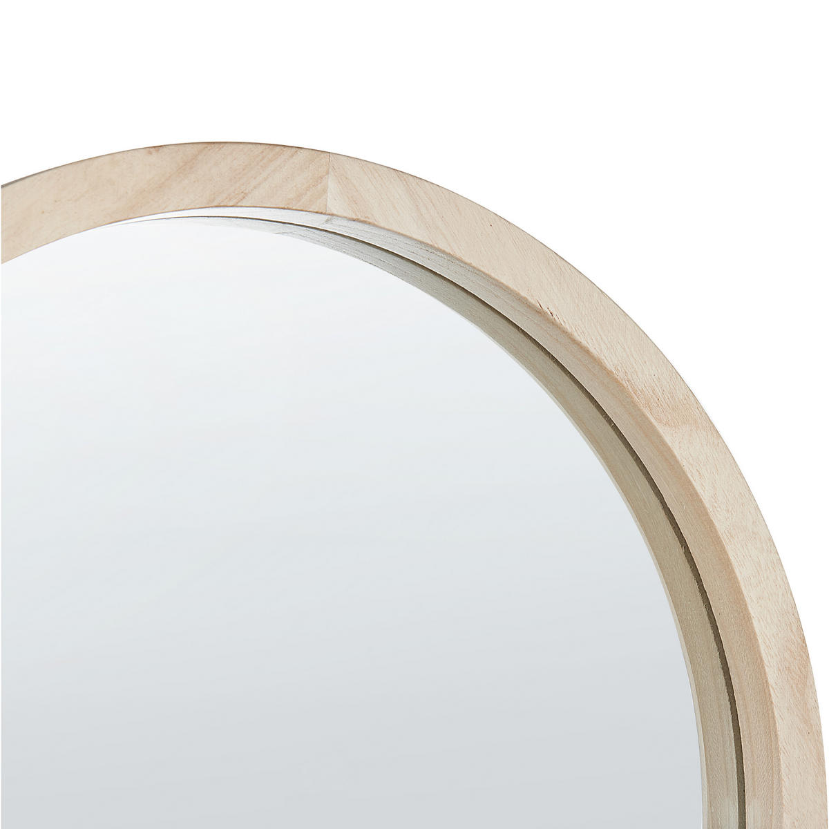 STEHSPIEGEL mit Ablage Holz hellbraun oval 39/170 cm Chambery - Hellbraun, Holz (39/170/57cm) - Beliani