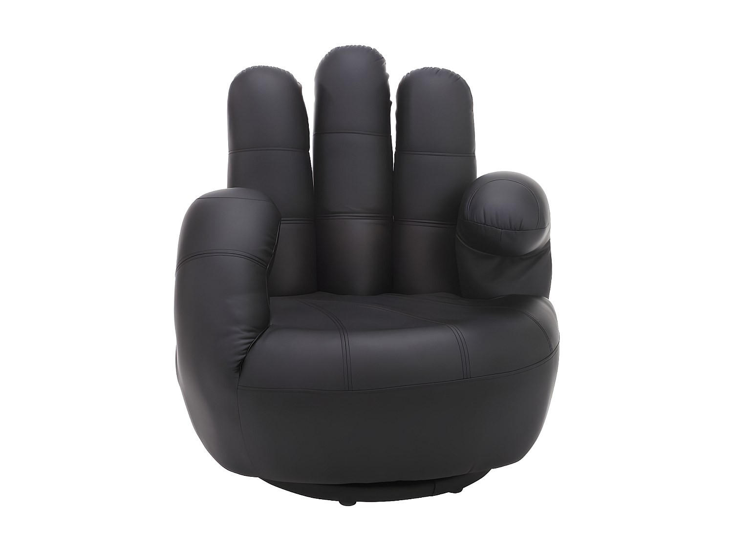 SESSEL mit gerader Rückenlehne - 1 Person - Kunstleder - Schwarz - - Schwarz, Leder (82/89/78cm) - Vente-Unique