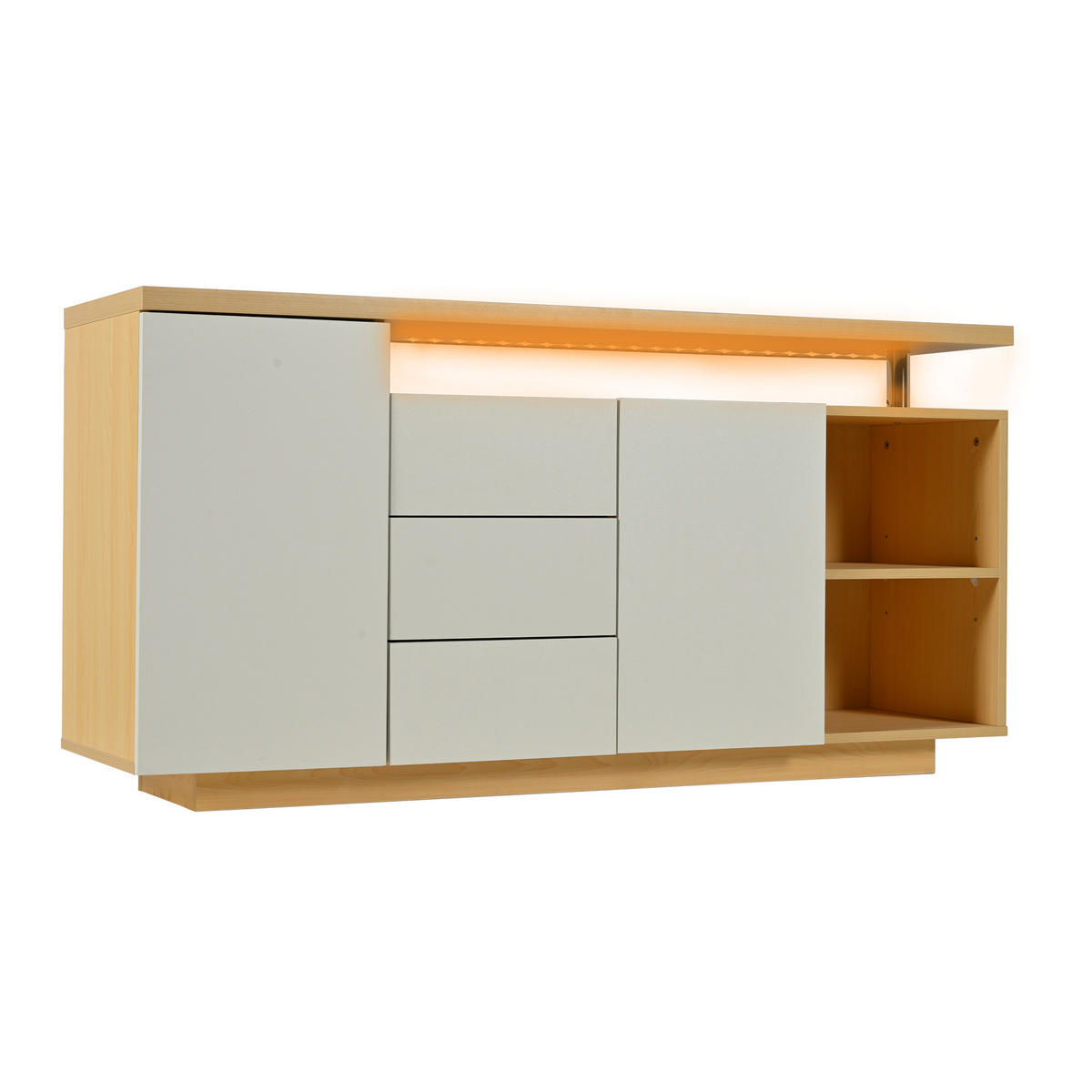 SIDEBOARD Weiß 140/40/70 cm - Weiß, Holzwerkstoff (140/70/40cm) - PANGIVO