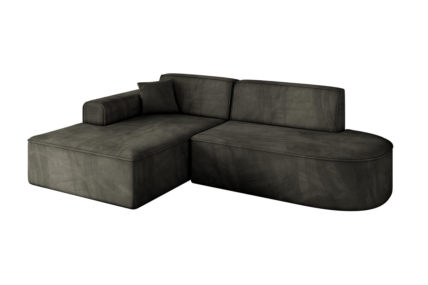 Altdecor Ecksofa Schwarz 232x165 cm