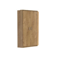 KLEIDERSCHRANK Click in Plankeneiche Weiß - Eckkleiderschrank ohne Spiegel - Braun, Holzwerkstoff (95/198/95cm)