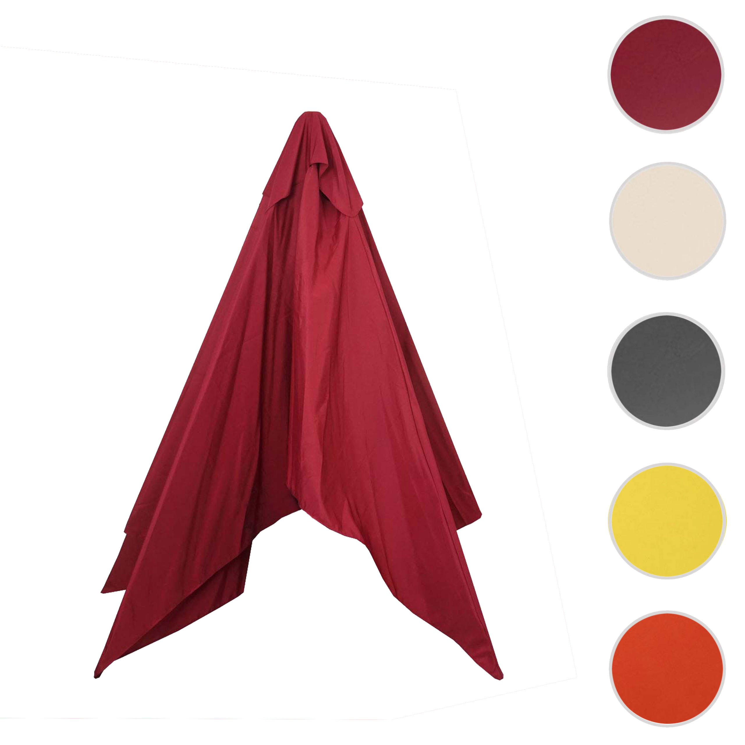 ERSATZ-BEZUG FÜR SCHIRM I Bordeaux - Bordeaux, Textil (290/190cm) - MCW