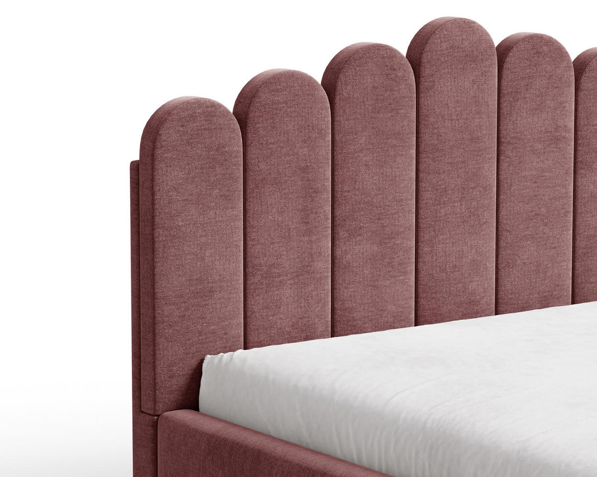POLSTERBETT 03 140 x 200 cm – Tresor – Bett mit Gasdruckfedern und Stauraum - Rot, Holz (140/200cm) - ROYAL24_MARKT