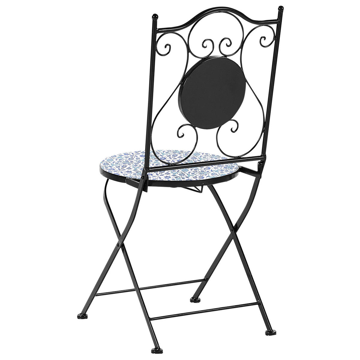 BISTRO-SET Schwarz Chapeco - Blau/Schwarz, Metall - Beliani