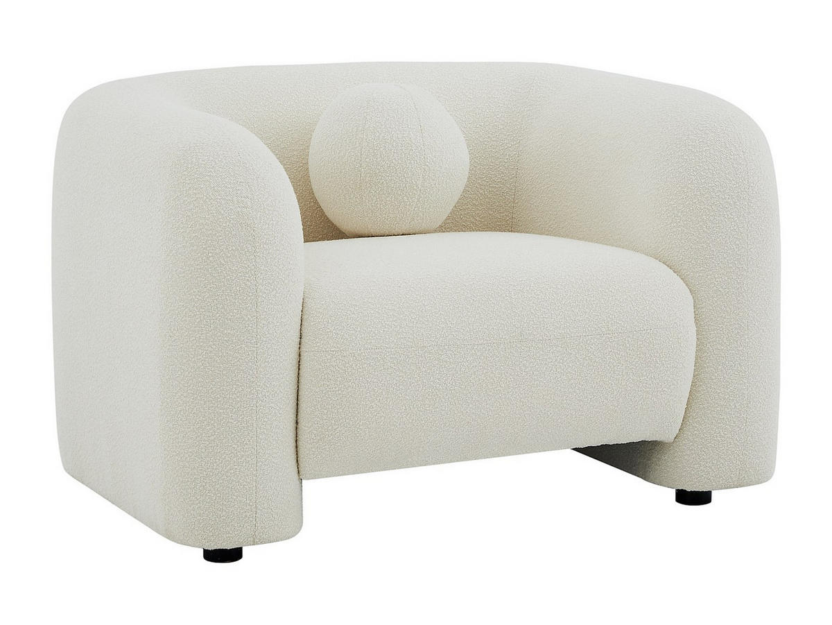SESSEL mit gerader Rückenlehne - 1 Person - Stoff - Elfenbeinfarben - - Weiß, Textil (106/68/86cm) - Vente-Unique