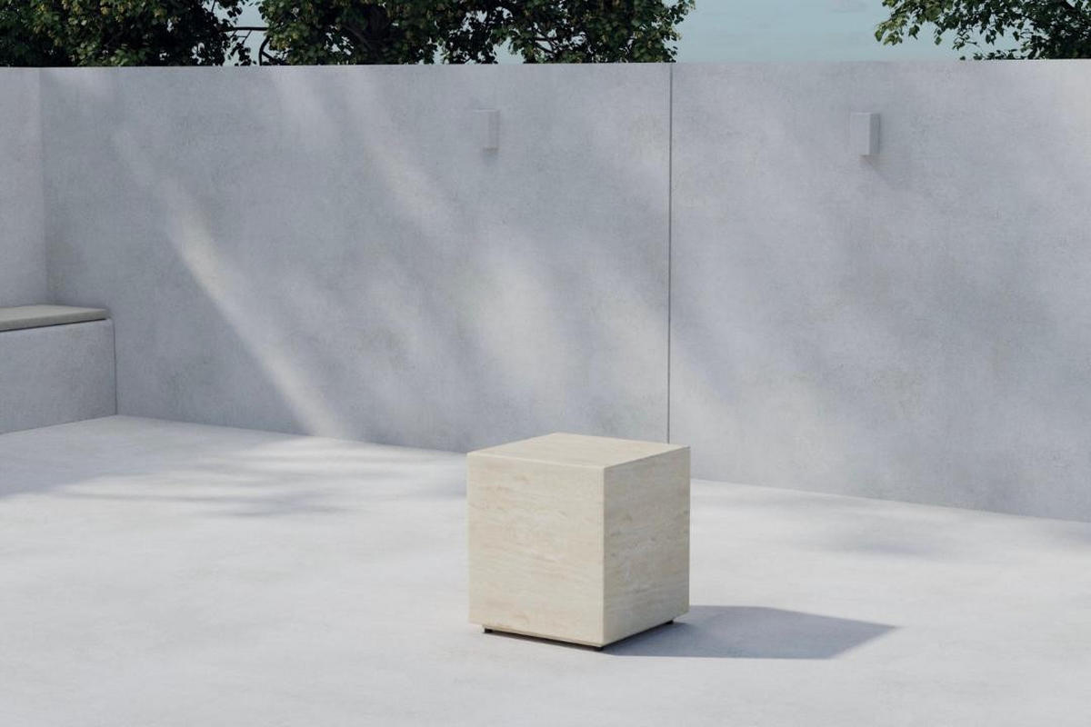 GARTENTISCH, Lissabon, Beige, Metall, 40 x 40 x 45 cm - Beige, Metall (40/40/45cm) - ebuy24