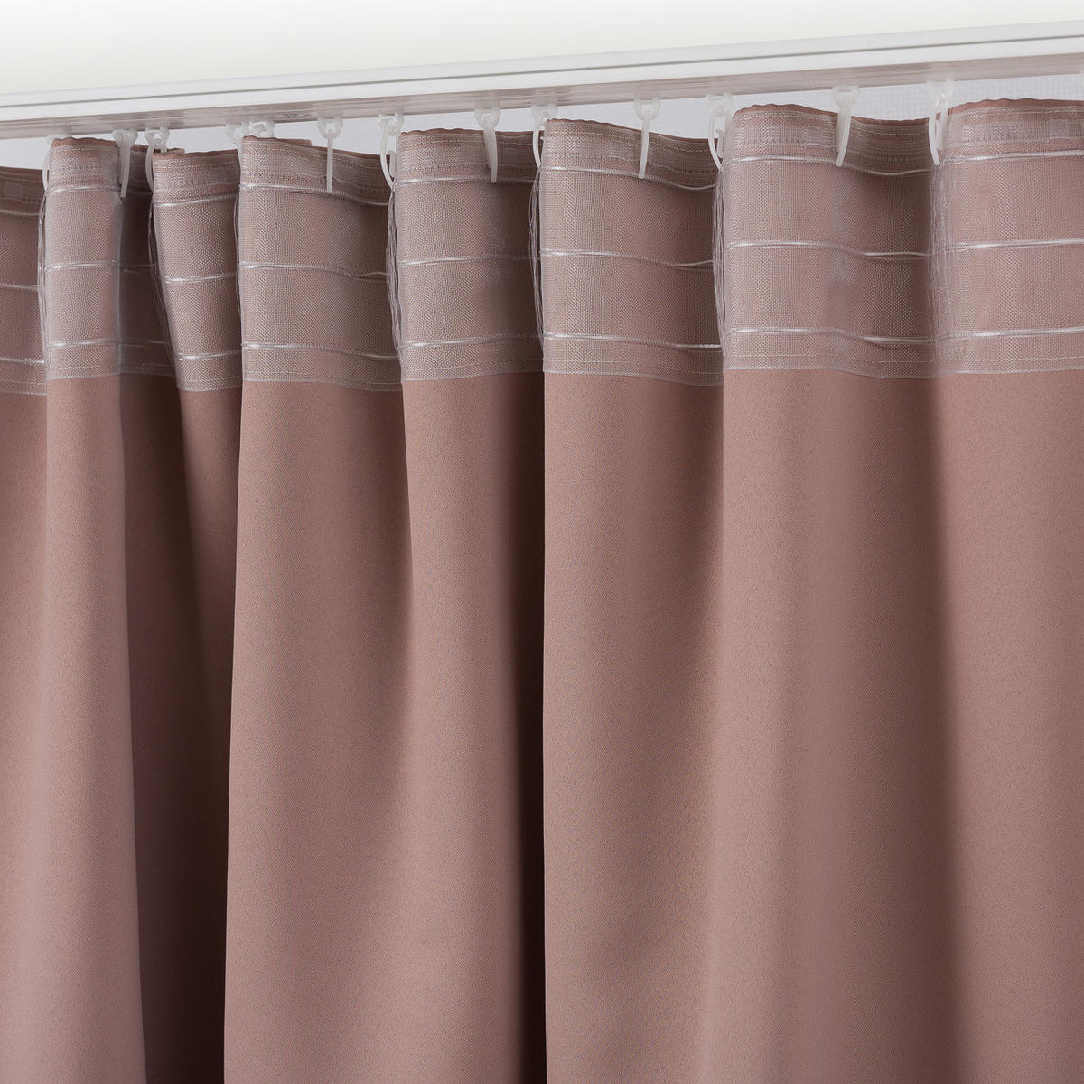 VERDUNKELUNGSVORHANG mit Schlaufenband 140x280 cm puderrosa - Rosa, Textil (140/280/1cm) - Dekoria