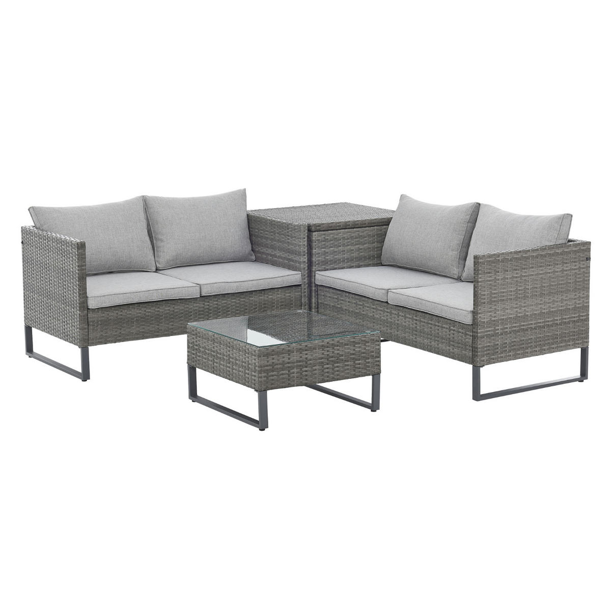 RATTANLOUNGE KANSAS Grau