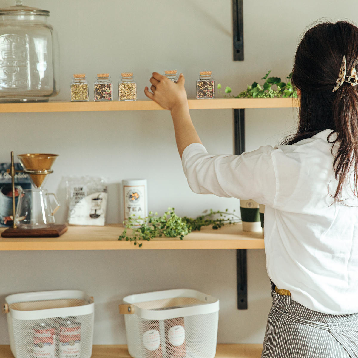 Transparent, Glas/Naturmaterialien (4.3/6/4.3cm) - Relaxdays