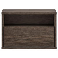 NACHTTISCH HEGGERS Eiche Dunin 45 cm - Dunkelbraun/Goldfarben, Holzwerkstoff (45/30/33cm) - Selsey