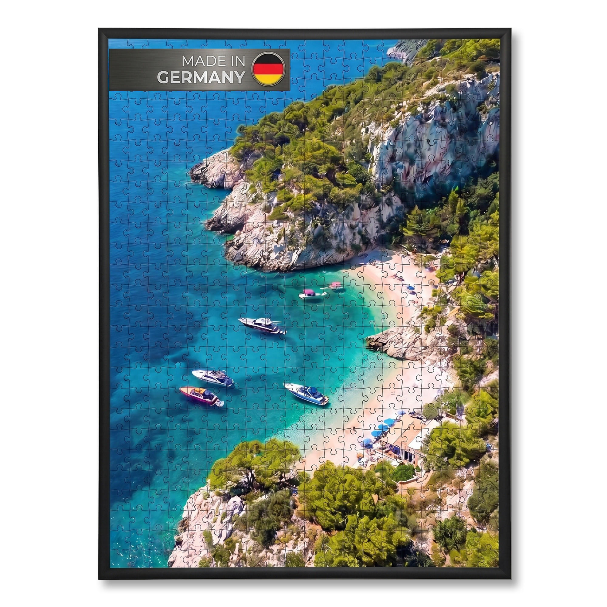 K-Möbel RÁM NA PUZZLE 84,1/118,9 cm hliníkový černý
