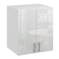 HÄNGESCHRANK mit Abtropffläche G602D weiss glanz - Weiß Hochglanz, Holzwerkstoff (60/60/31cm) - roe furniture