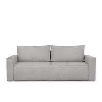 3-SITZER-SOFA NAPI II mit Schlaffunktion, aschgrau - Hellgrau/Grau, Textil (228/89/101cm) - KONSIMO®