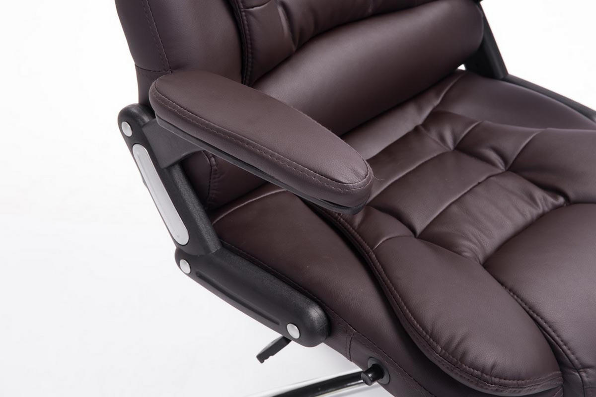 BÜROSTUHL Toronto, Kunstleder Braun - Braun, Textil/Metall (69/123/78cm) - TPFLiving