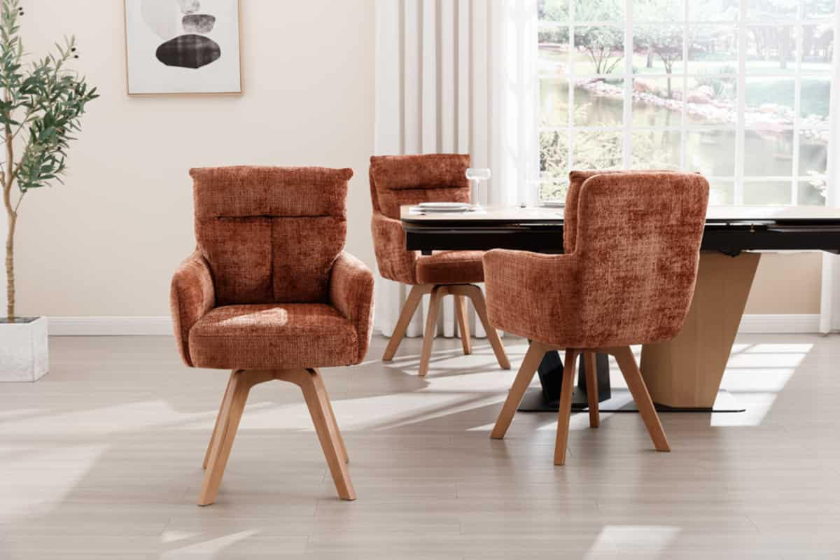 STUHL BIG GEORGE Chenille Braun 90 cm - Braun, Holz/Kunststoff (60/92/67cm) - riess-ambiente