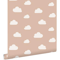 TAPETE kleine Wolken 53 cm x 10.05 m - Terracotta, Papier (53/0.1cm) - ESTAhome