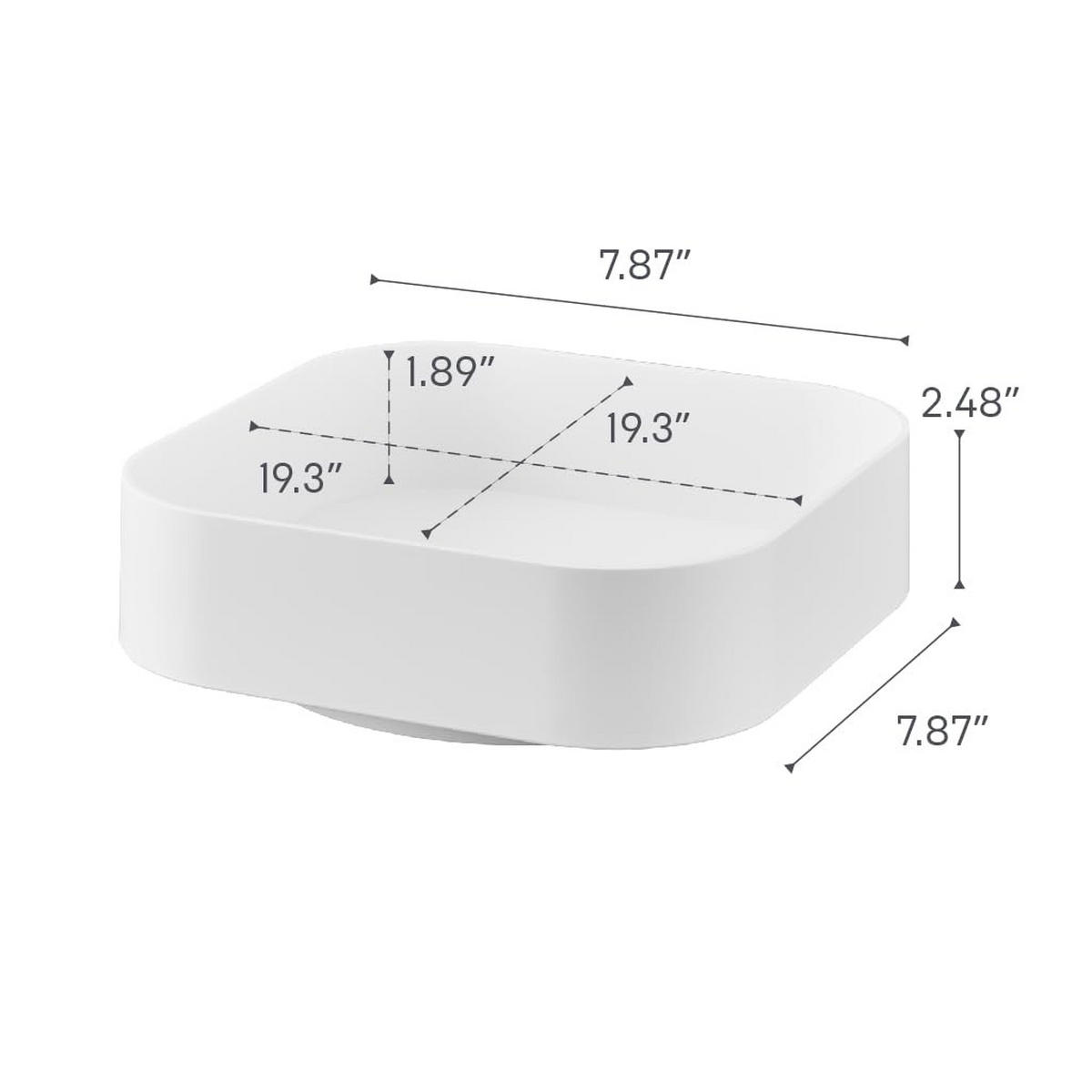DREHTABLETT Tower 2198 weiß 6,3/20/20 cm - Weiß, Kunststoff (20/6.3/20cm) - Yamazaki